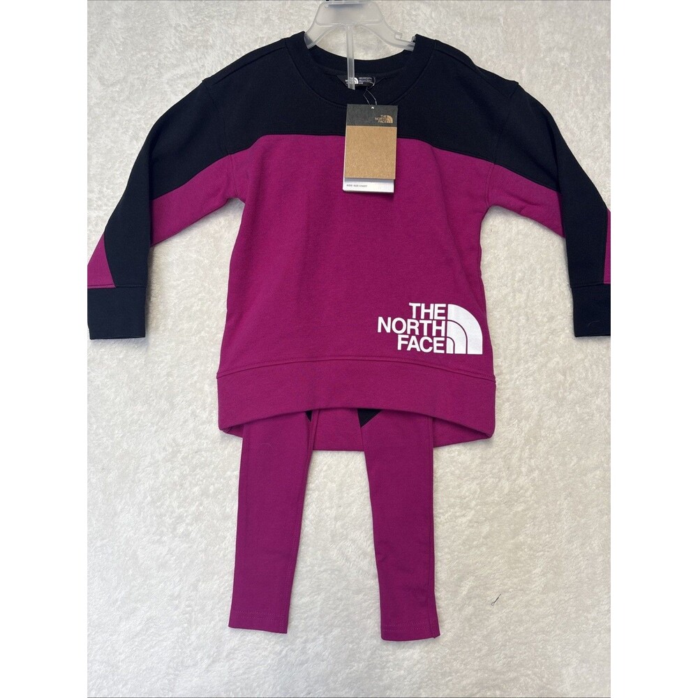 The North face kids crew legging set fuchsia pink size 5T